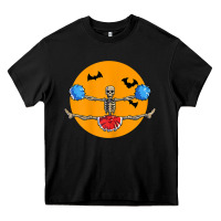 Black cheerleading skeleton halloween cheer skeleton cheerleader t shirt Heavy Core Tee - DesignPulse