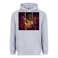 Heather Grey halloween glitter highland cow tumbler Heavyweight Hoodie - RanaPortraitStore