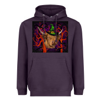 Plum halloween glitter highland cow tumbler Heavyweight Hoodie - RanaPortraitStore