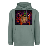 Sage halloween glitter highland cow tumbler Heavyweight Hoodie - RanaPortraitStore