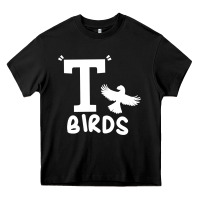 Black t birds greaser thunderbirds 1970s t birds pullover hoodie Heavy Core Tee - DesignPulse