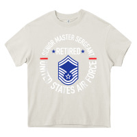 Cream senior master sergeant retired air force retirement gifts t shirt Heavy Core Tee - DesignPulse