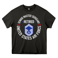 Asphalt senior master sergeant retired air force retirement gifts t shirt Heavy Core Tee - DesignPulse