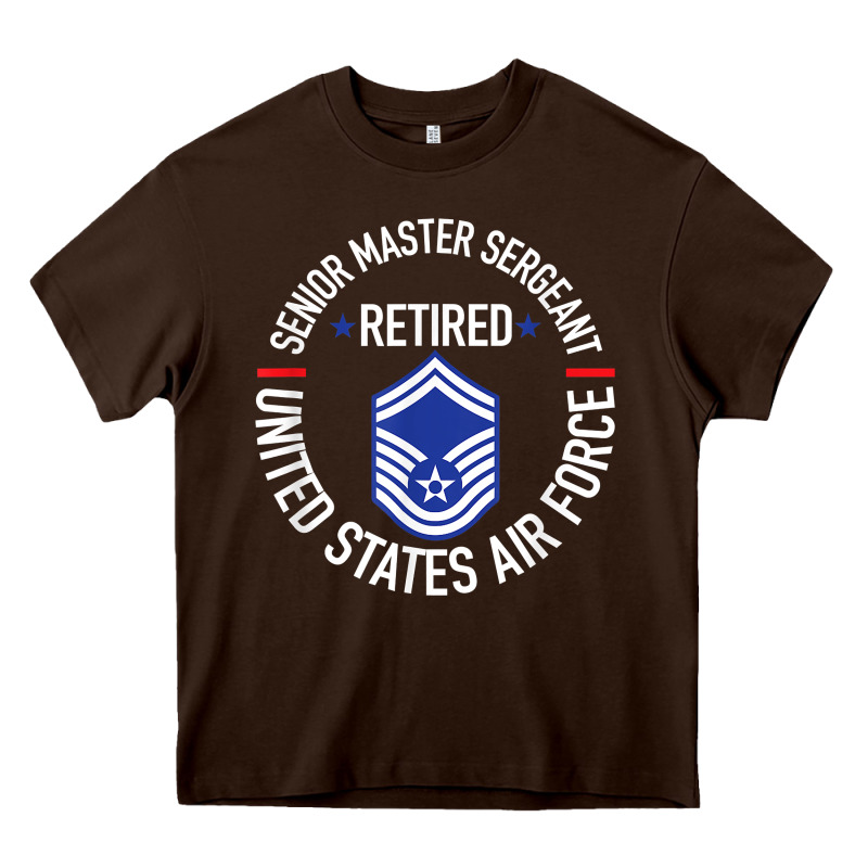 Senior Master Sergeant Retired Air Force Retirement Gifts T Shirt Heavy Core Tee by DesignPulse | Teevron