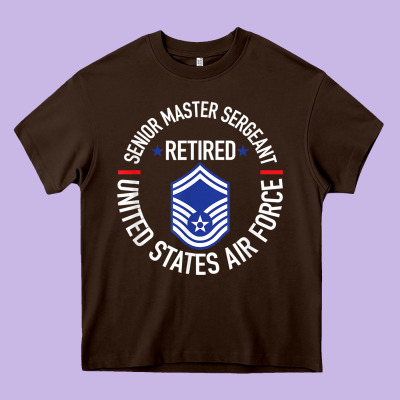 Senior Master Sergeant Retired Air Force Retirement Gifts T Shirt Heavy Core Tee Designed By Designpulse