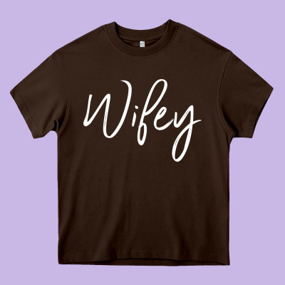 Wifey Sweat(b) Heavy Core Tee Designed By Designpulse