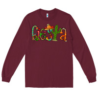 Burgundy fiesta Long Sleeve Tee - RacoonDesign