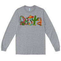 Heather Grey fiesta Long Sleeve Tee - RacoonDesign