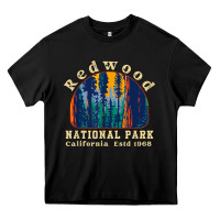 Black redwood national park california retro vintage cam Heavy Core Tee - DesignPulse