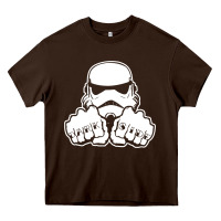 Chocolate Brown dark side knuckle starwars stormtrooper 2 Heavy Core Tee - DesignPulse