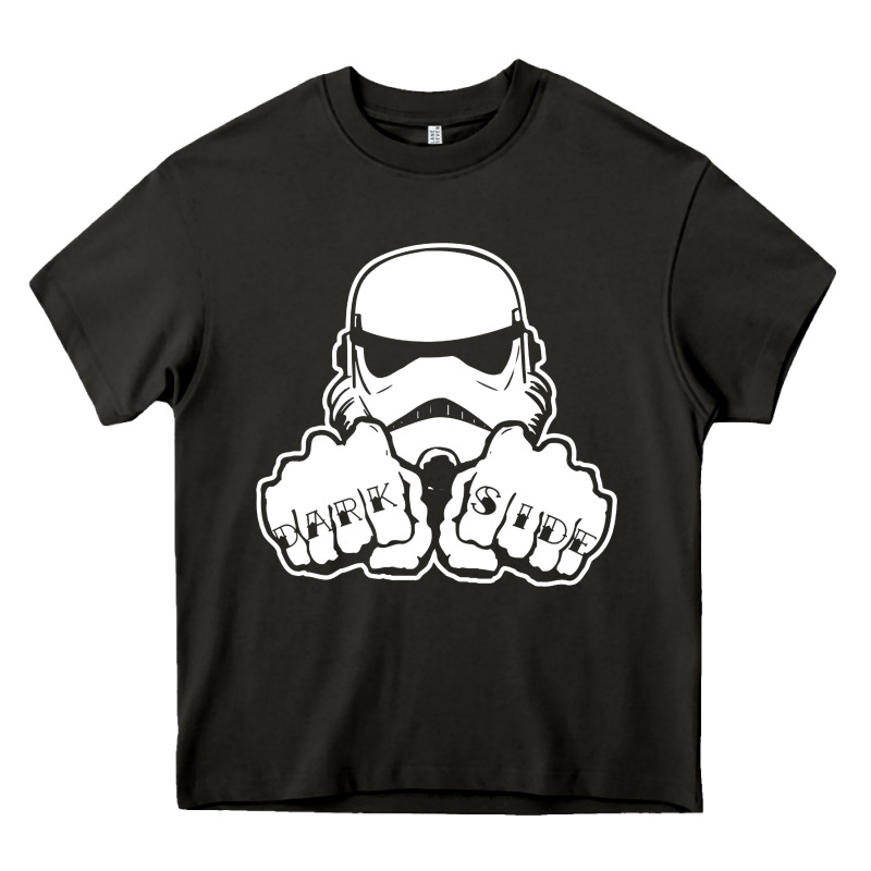 Dark Side Knuckle Starwars Stormtrooper 2 Heavy Core Tee by DesignPulse | Teevron