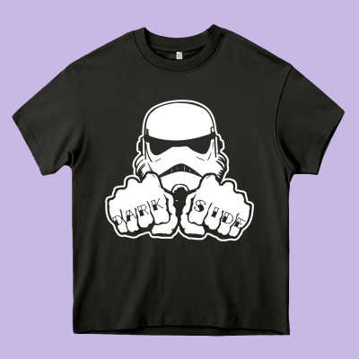 Dark Side Knuckle Starwars Stormtrooper 2 Heavy Core Tee Designed By Designpulse
