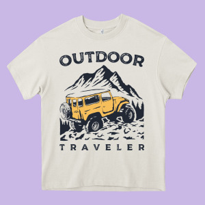 Traveler Heavy Core Tee Designed By Designpulse
