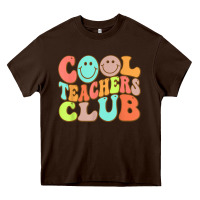 Chocolate Brown cool teachers club funny smile teachers club squad t shirt Heavy Core Tee - DesignPulse