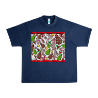 Navy Christmas Cakes Urban Heavy Tee - CowhideDigitalArt