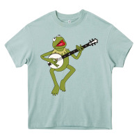 Arona Kermit playing the banjo Classic Heavy Core Tee - DesignPulse