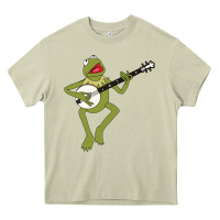Mossy Kermit playing the banjo Classic Heavy Core Tee - DesignPulse