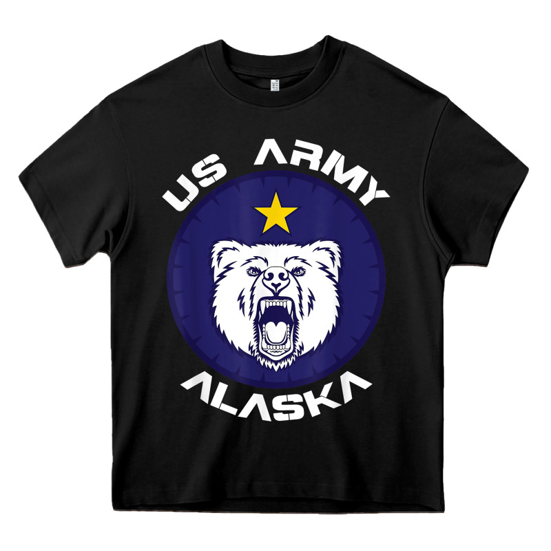 Us Army Alaska Polar Bear Patch T Shirt Heavy Core Tee by DesignPulse | Teevron