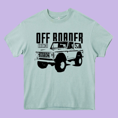 Off Roader Bronco Heavy Core Tee Designed By Designpulse