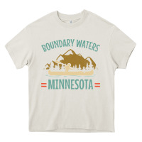 Cream retro boundary waters canoe minnesota Heavy Core Tee - DesignPulse