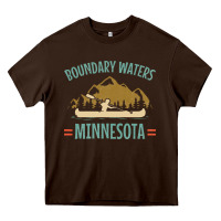 Chocolate Brown retro boundary waters canoe minnesota Heavy Core Tee - DesignPulse