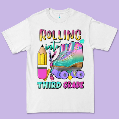 Rolling Into Third Grade Premium Tee Designed By Bundleandbundleshop