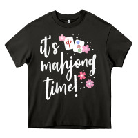 Asphalt womens mahjong gift for her mahjong player v neck t shirt Heavy Core Tee - DesignPulse