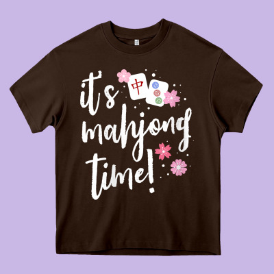 Womens Mahjong Gift For Her Mahjong Player V Neck T Shirt Heavy Core Tee Designed By Designpulse