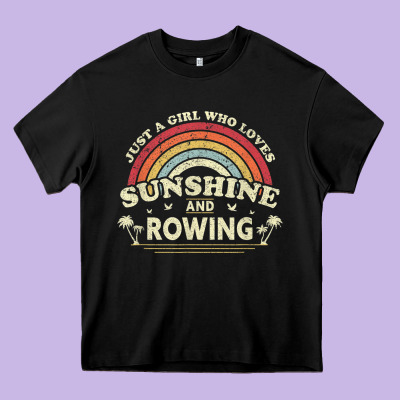Rowing  . Just A Girl Who Loves Sunshine And Rowing Heavy Core Tee Designed By Designpulse