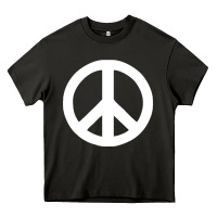 Asphalt Peace Sign Heavy Core Tee - DesignPulse