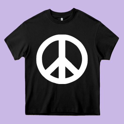 Peace Sign Heavy Core Tee Designed By Designpulse