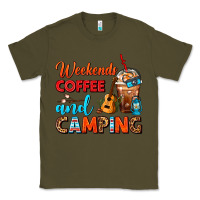 Army Green weekends coffee and camping frappe coffee Classic Tee - FaDigitalArtStudio
