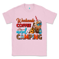 Bubblegum Pink weekends coffee and camping frappe coffee Classic Tee - FaDigitalArtStudio
