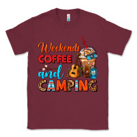 Burgundy weekends coffee and camping frappe coffee Classic Tee - FaDigitalArtStudio