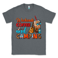 Charcoal Heather weekends coffee and camping frappe coffee Classic Tee - FaDigitalArtStudio