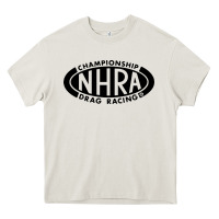 Cream nhra oval Heavy Core Tee - DesignPulse