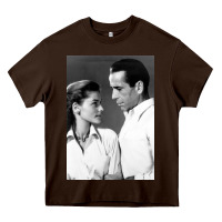 Chocolate Brown humphrey bogart Heavy Core Tee - DesignPulse