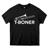 Black funny trombone funny t boner funny t boner tboner Heavy Core Tee - DesignPulse