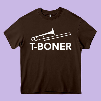 Funny Trombone Funny T Boner Funny T Boner Tboner Heavy Core Tee Designed By Designpulse