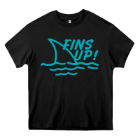 Black fins up jimmy Heavy Core Tee - DesignPulse