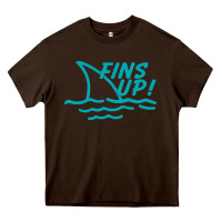 Chocolate Brown fins up jimmy Heavy Core Tee - DesignPulse