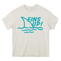 Cream fins up jimmy Heavy Core Tee - DesignPulse