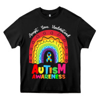 Black autism awareness month t  shirt autism awareness rainbow accept unders Heavy Core Tee - DesignPulse