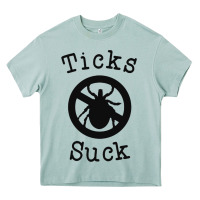 Arona ticks suck shirt lyme disease gift green awareness ribbon Heavy Core Tee - DesignPulse