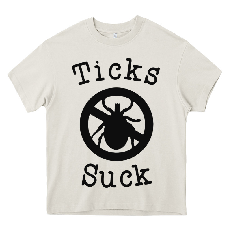 Ticks Suck Shirt Lyme Disease Gift Green Awareness Ribbon Heavy Core Tee by DesignPulse | Teevron