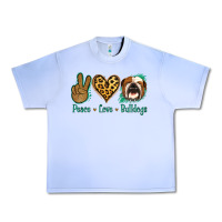 Grape Ice Peace Love Bulldog Urban Heavy Tee - Jasminsmagicworld