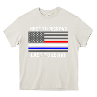Cream police fire ems first responder american flag firefighter t shirt Heavy Core Tee - DesignPulse