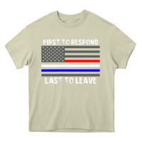 Mossy police fire ems first responder american flag firefighter t shirt Heavy Core Tee - DesignPulse