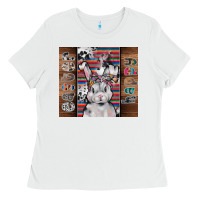 White happy easter Ladies Tee - CowhideDigitalArt