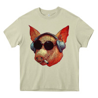 Mossy Blodwyn pig Heavy Core Tee - DesignPulse